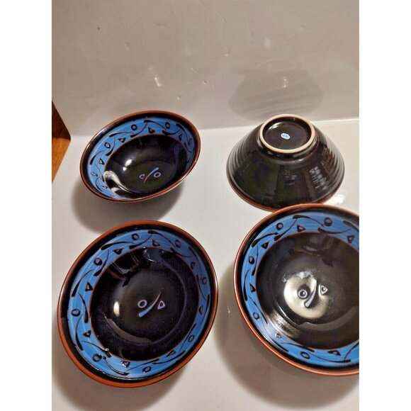 Ceramic Rice Bowl Set Japan 6" Raised Pattern (set of 4) - Picture 12 of 16